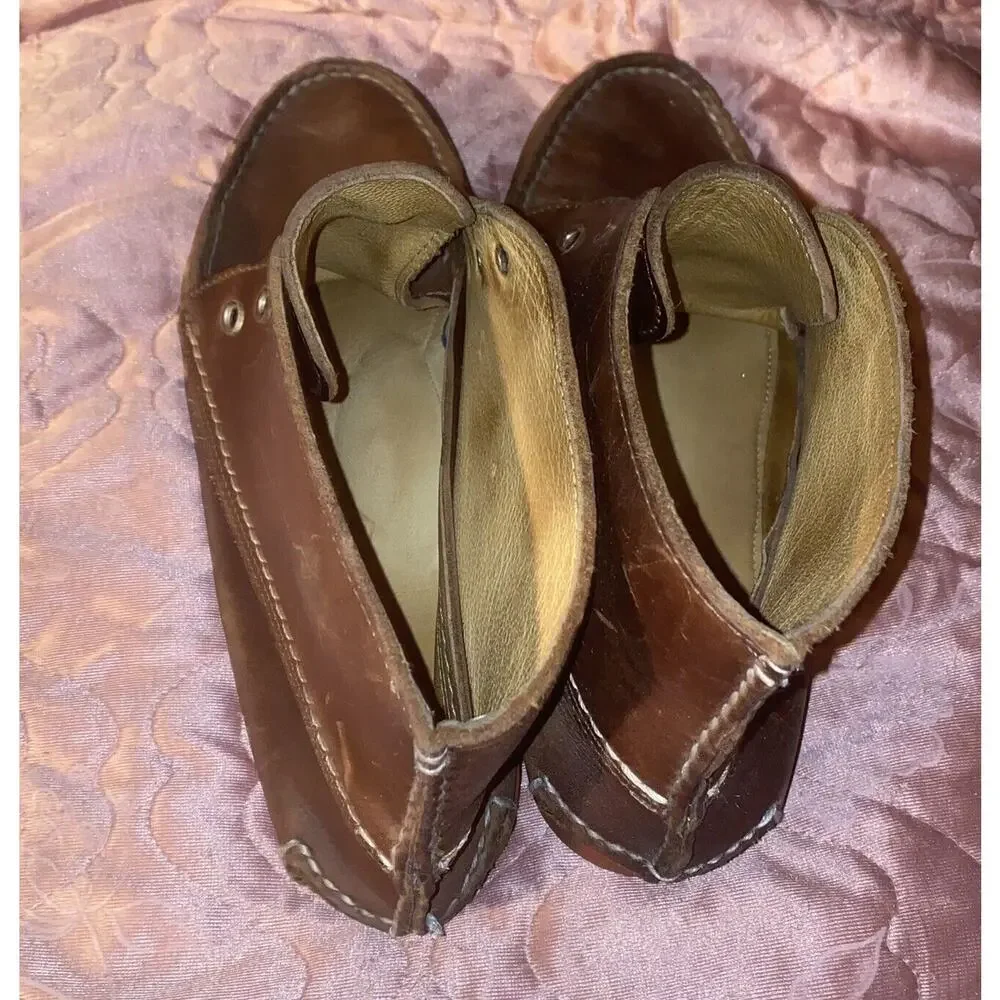 Quoddy authentic brown leather‎ ankle Amazonas moccasin boots 9